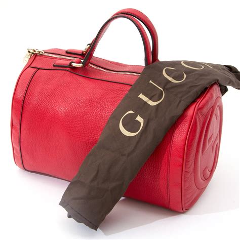 red gucci boston bag|authentic Gucci Boston bag.